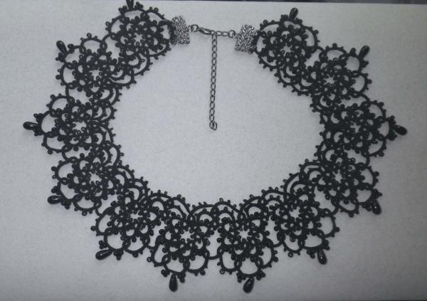 All black statement necklace