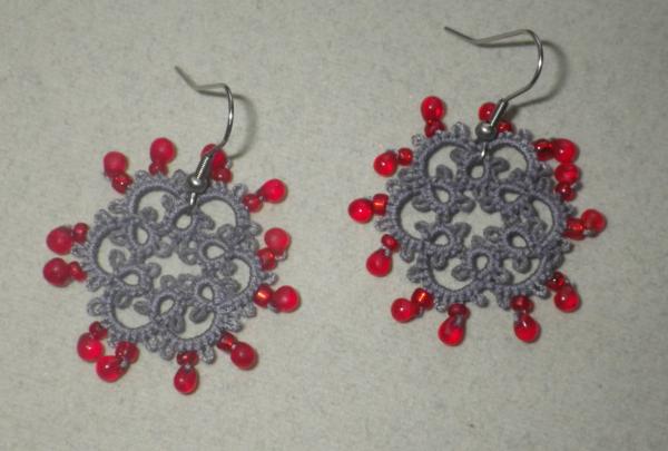 Coronavirus earrings picture