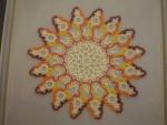 Fall color starburst doily