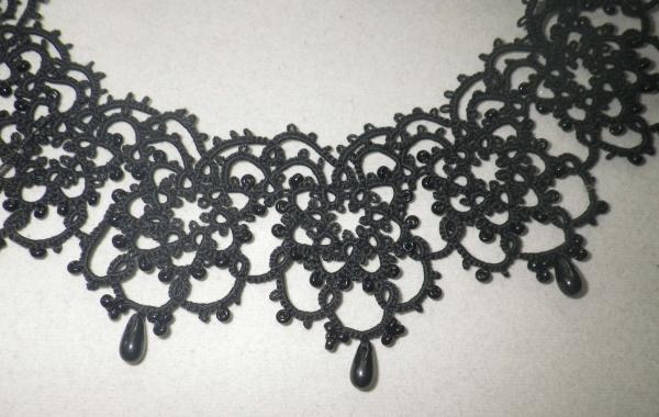 All black statement necklace picture
