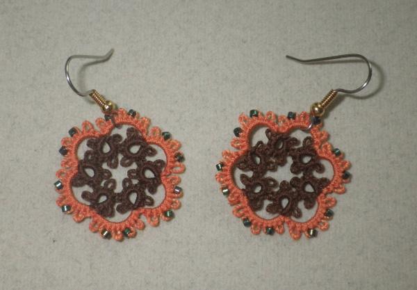 "Pumpkin Patch" Victorian style necklace/earring set picture