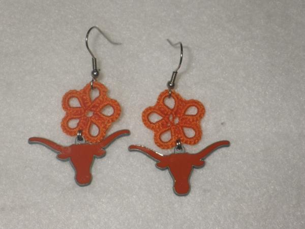 Texas Longhorns earrings