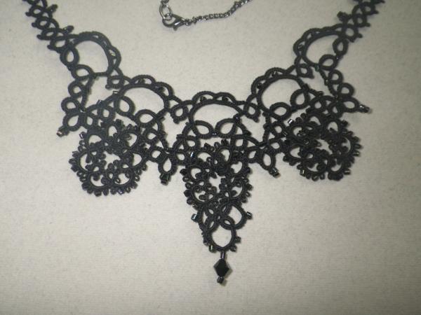 Black Victorian necklace/earring set picture