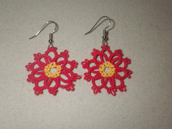 Poinsettia earrings