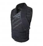 Denim & Leather Dredd Vest