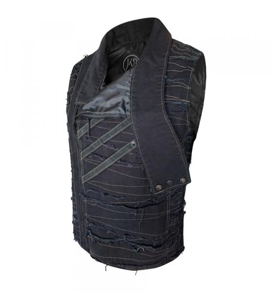 Denim & Leather Dredd Vest