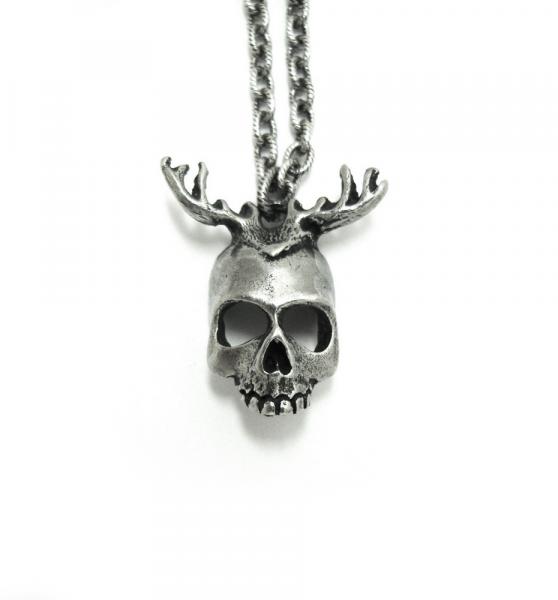 Skull Antlers Necklace