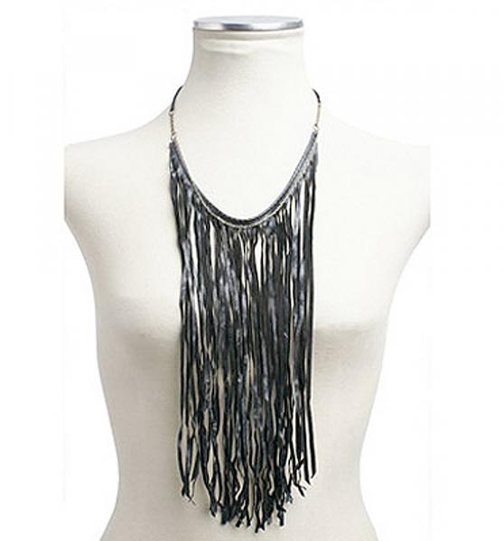 Leather Fringe Necklace picture