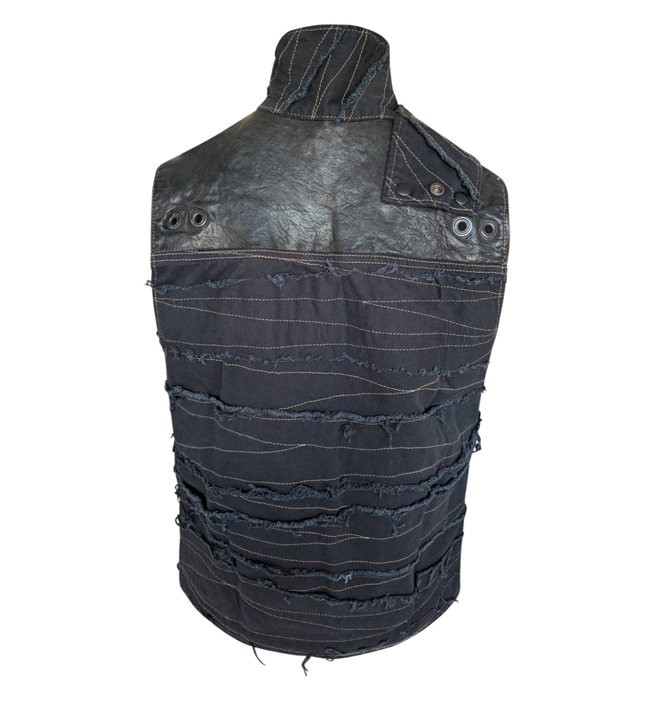Denim & Leather Dredd Vest picture