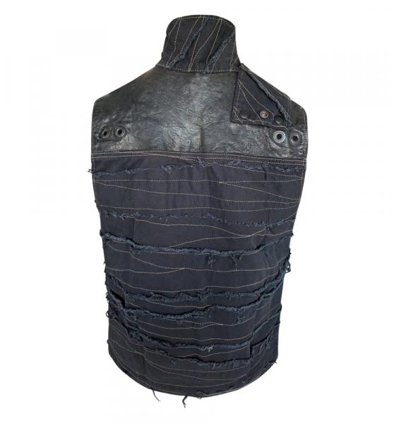 Denim & Leather Dredd Vest picture