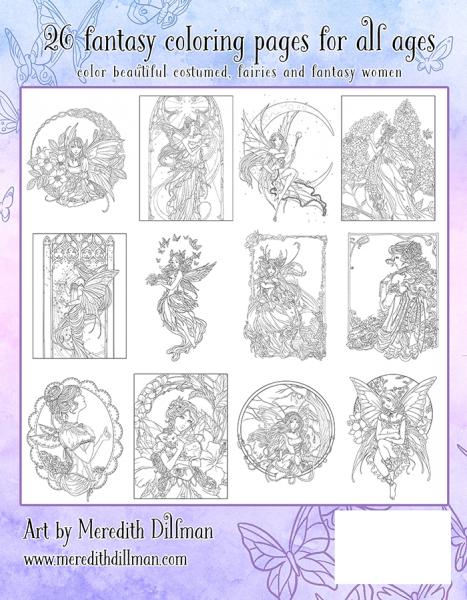Fanciful Fairy Fashion Coloring Book picture