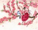 Peach Blossom fairy 8x10 print