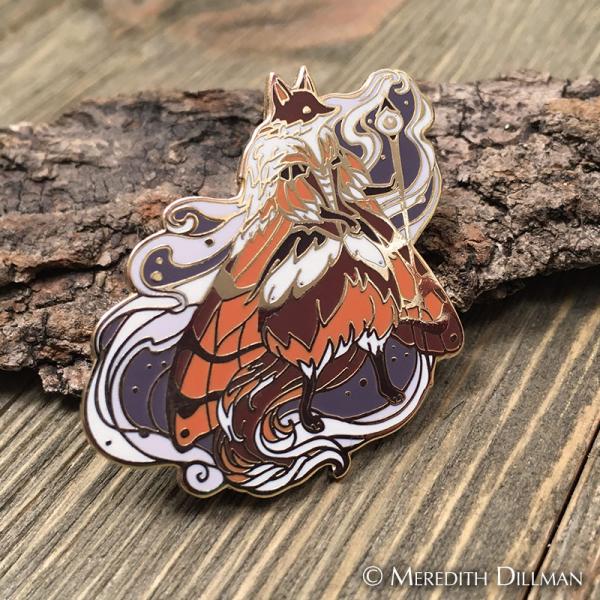 Fox Moth Fairy pin