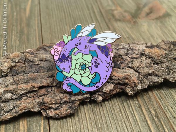 Succulent Dragon pin picture