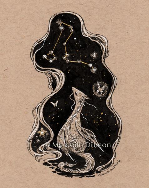 Draco Constellation dragon 8x10 print picture
