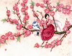 11x14 print - Peach Blossom fairy