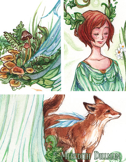 Fairy and Fox 5x7 print - Earth Witch picture