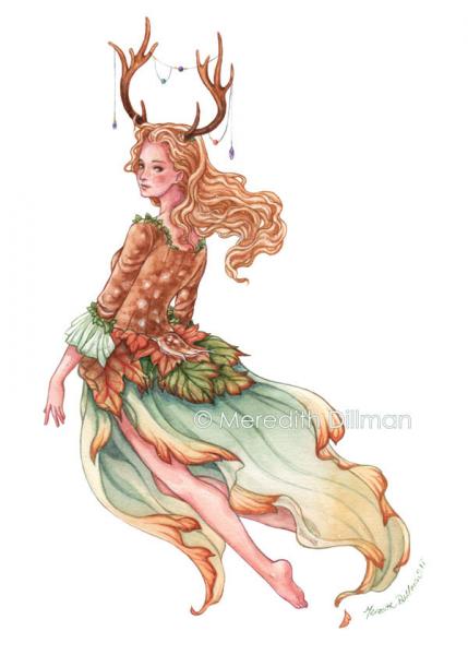 Fairy 5x7 print - Fall Fairy