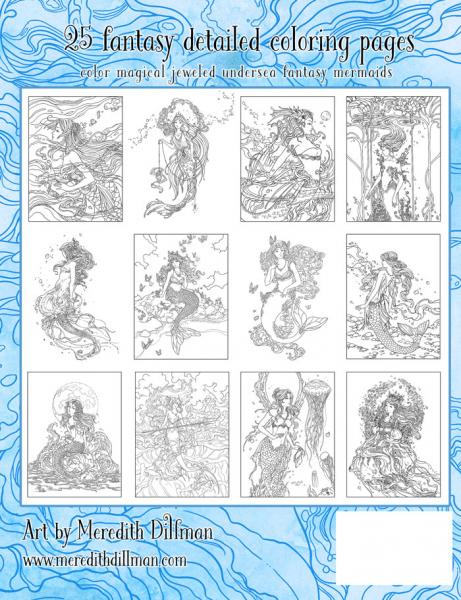 Magical Mermaids Coloring Book picture