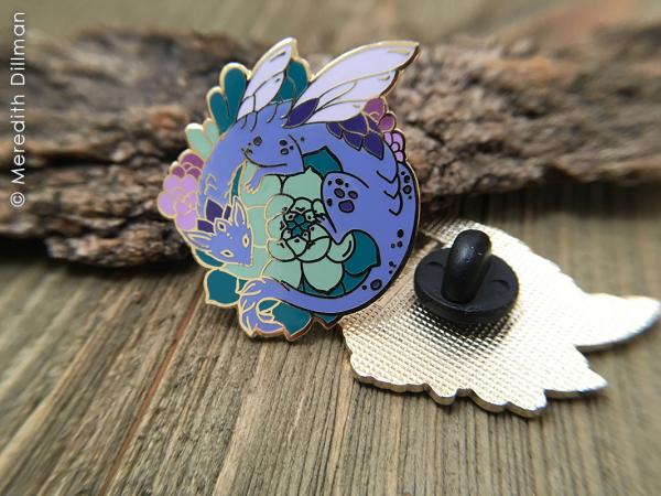 Succulent Dragon pin picture