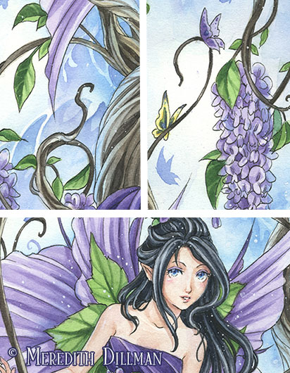 Fairy 5x7 print - Wisteria Fairy picture