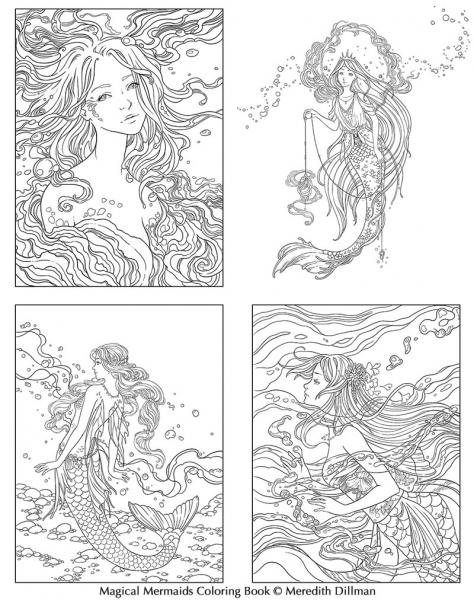 Magical Mermaids Coloring Book picture