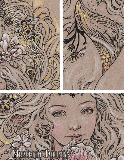 11x17 print - Austeja the Bee Goddess picture