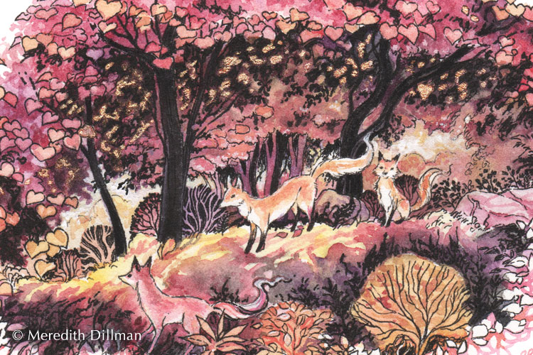 Forest of Foxes 5x7 print