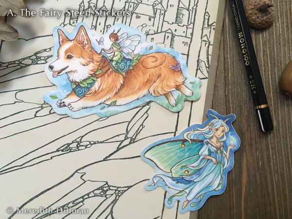 Corgi and Fairy Sticker set picture