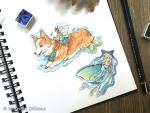 Corgi and Fairy Sticker set