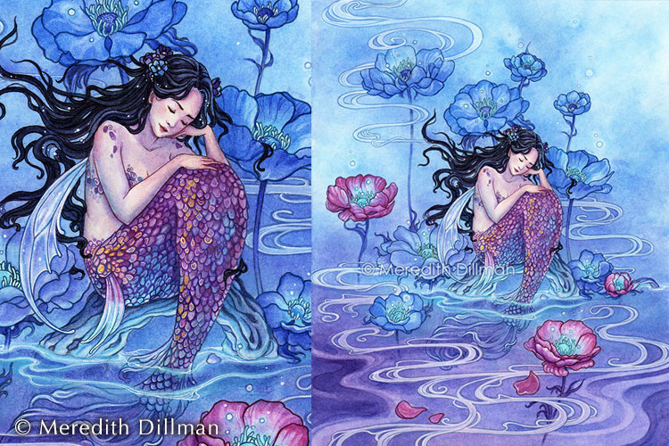 Luminous Depths mermaid 8x10 print