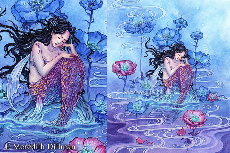 Luminous Depths mermaid 8x10 print picture