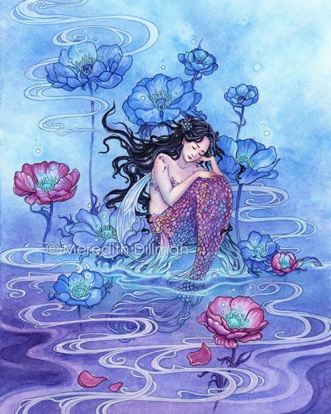 Luminous Depths mermaid 8x10 print picture