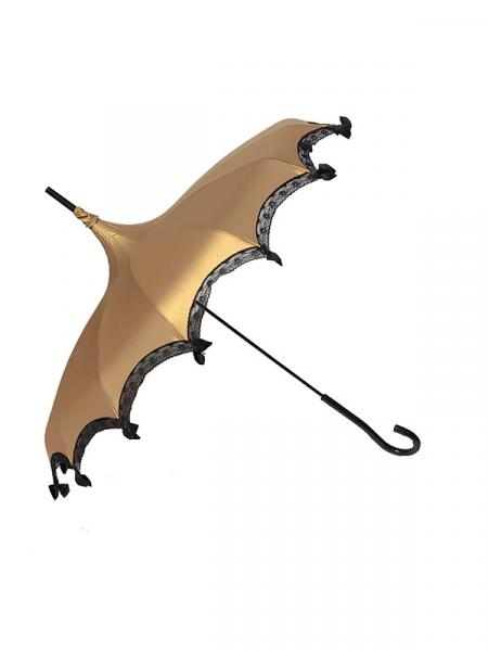 Gold Satin Parasol/ Umbrella