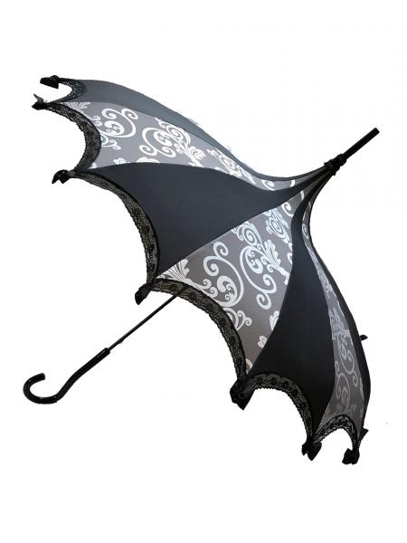 Silver Swirl Parasol/ Umbrella