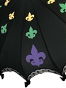 Mardi Gras Fleur De Lis Parasol/Umbrella