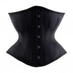 Matte black hourglass corset