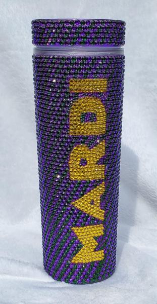 Bling Mardi Gras Tumbler picture