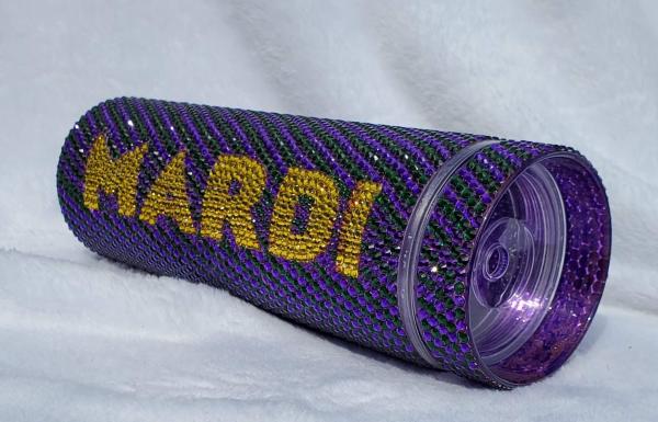 Bling Mardi Gras Tumbler picture