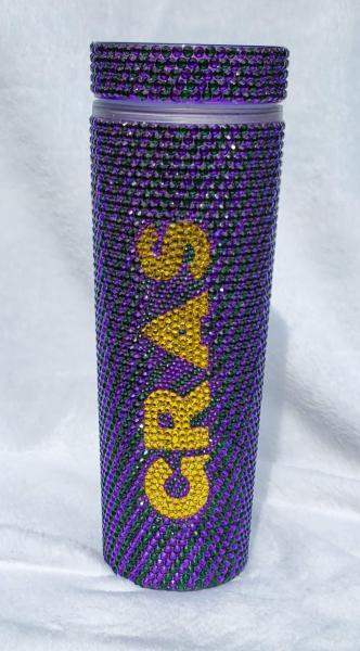 Bling Mardi Gras Tumbler picture