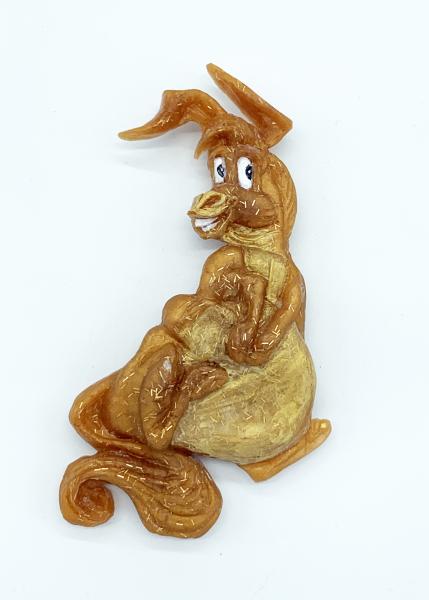 Waffles Donkey Magnet-Gold picture