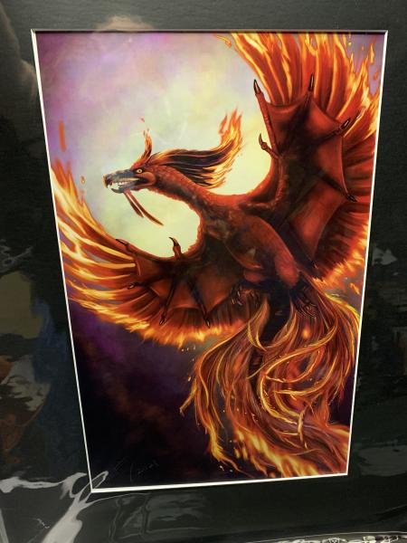 Matted Phoenix 11 by 17 picture