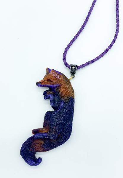 OOAK Fox Pendant with Chain (Halloween) picture