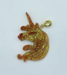 Unicorn Pendant- Gold Glitter