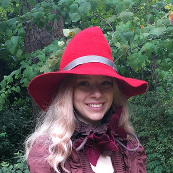 Bard, Simple Witch or Wizard Hat Red