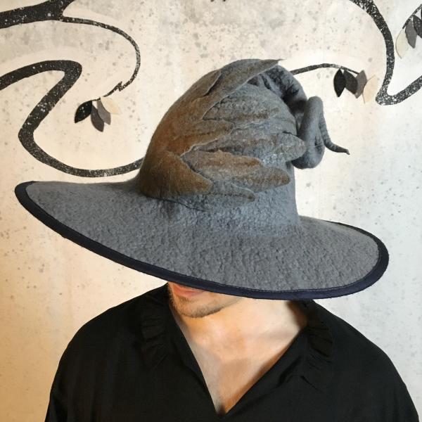 Gray Wizard Hat with Wing picture