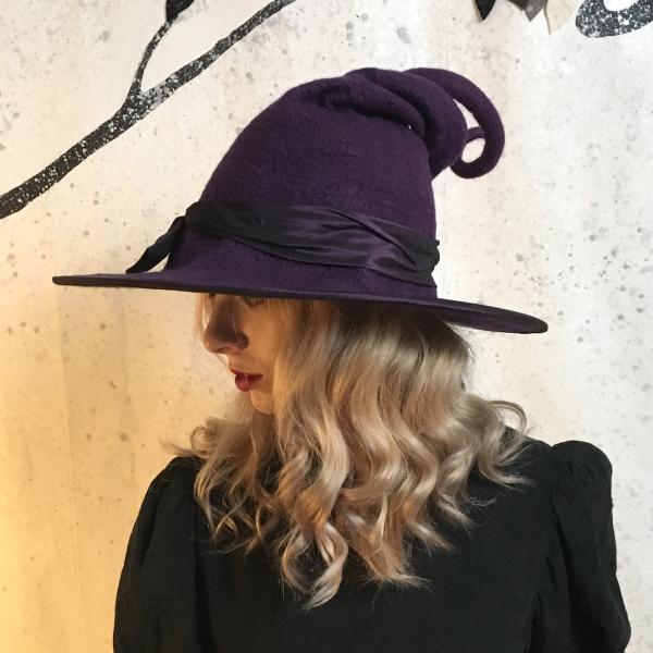 Purple Witch Hat with Curly Point picture