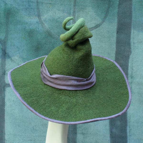 Green Witch or Wizard Hat with Curly Point picture