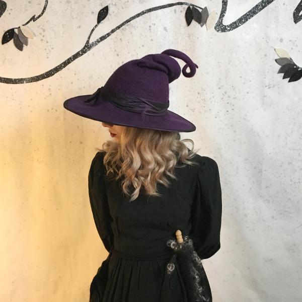 Purple Witch Hat with Curly Point picture