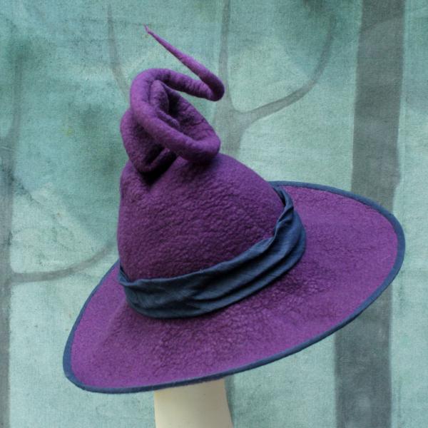 Purple Witch Hat with Curly Point picture